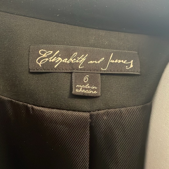 Elizabeth and James black blazer size 6 - Picture 5 of 6